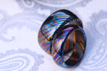 ZrTi ring set 3mm-9mm wide timascus ring, mokuti ring (polished finish)