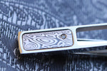 Diamond Damascus tie clip / stainless damascus tie clip, damasteel tie clip, tie bar