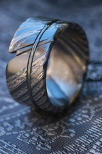 Hybrid Zirconium Titanium weathered cross ring, zrti, zirconium inlays