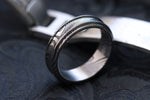 6-8mm stainless steel damascus ring, mens rings, womens rings