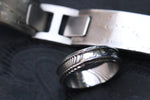 6-8mm stainless steel damascus ring, mens rings, womens rings