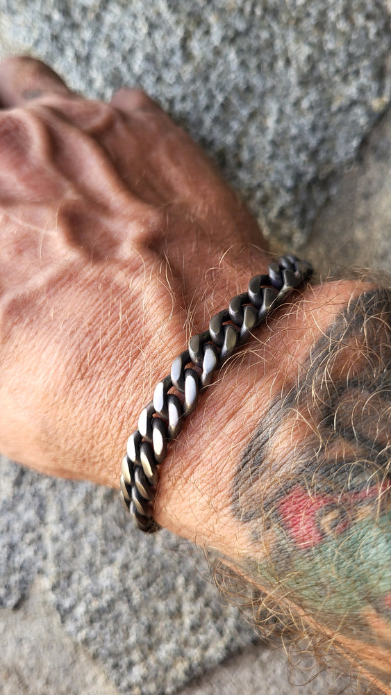 Titanium curb chain bracelet 8mm