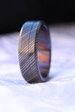 Niobium Zirconium damascus grooved timascus titanium damsacus