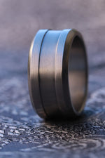 Titanium stonewashed band
