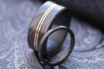 14k gold Niobium Zirconium and black titanium band nbzr