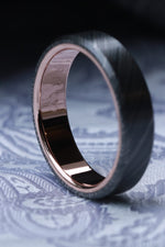 14k rose gold nbzr damascus chamfered edge