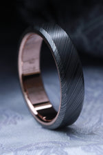 14k rose gold nbzr damascus chamfered edge