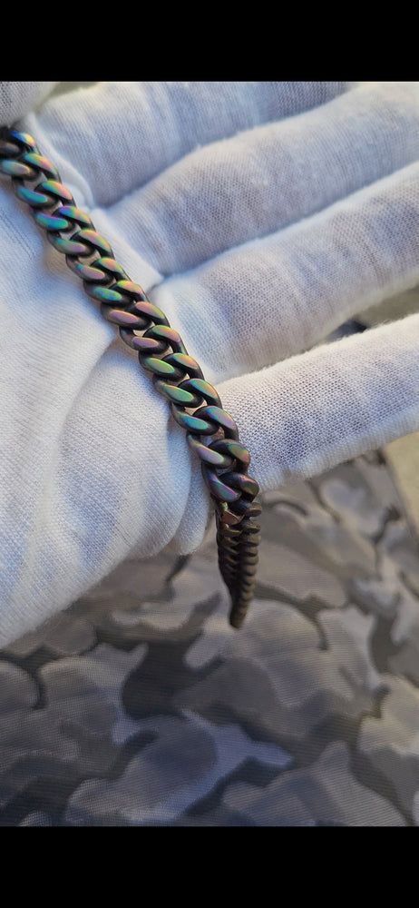Titanium curb chain bracelet 8mm
