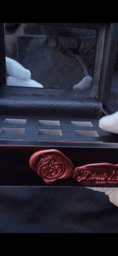 Collectors ring box, handmade, wooden, genuine leather edc customizable jewelry box