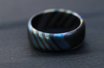 LIMITED EDITION***DARK Black ZrTi ring 8mm (semi-polished) timascus ring, mokuti ring, colorful ring, darkti, Zirconium, black timascus