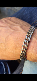 10mm Titanium curb chain bracelet, curbchain