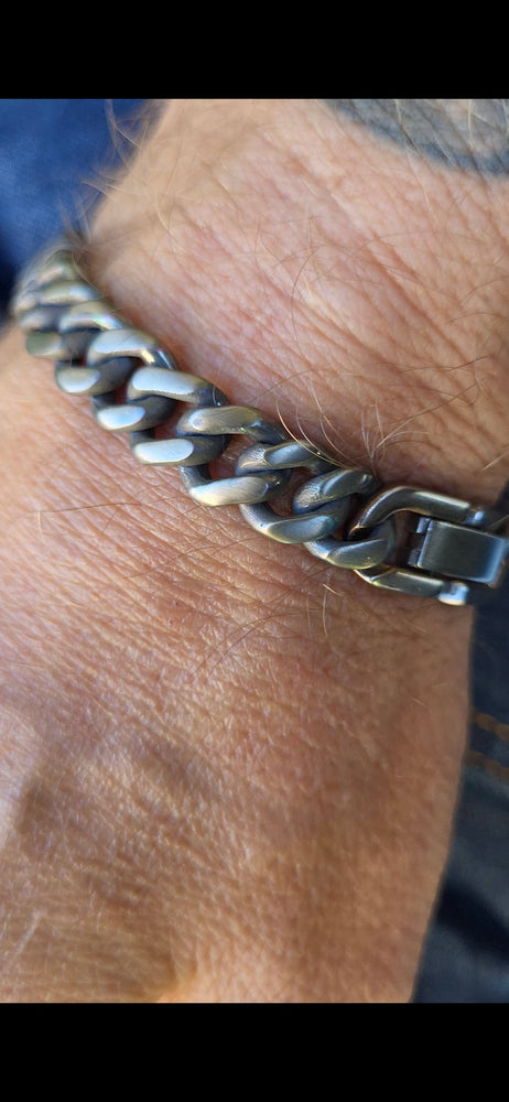 10mm Titanium curb chain bracelet, curbchain