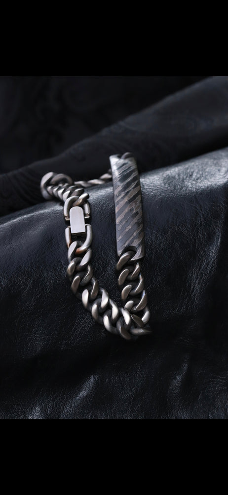 9mm Titanium curb chain bracelet, curbchain Niobium Zirconium nbzr