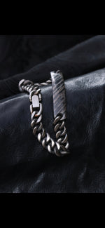 9mm Titanium curb chain bracelet, curbchain Niobium Zirconium nbzr