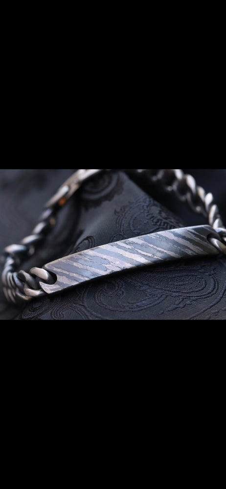 9mm Titanium curb chain bracelet, curbchain Niobium Zirconium nbzr