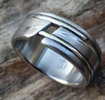 Hybrid "Exclusive" - stainless damascus handmade stainless steel ring (not casted) mens rings, engagement ring, wedding rings band