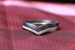 Stacking damascus band, women's wedding band nbzr