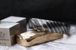 14k or 18k domed shape black stone timascus, gold lined 6mm 8mm