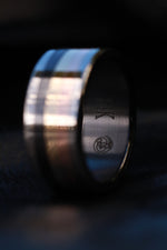 Black titanium 14k gold stacker customizable ring mens wedding bands Gold rings 10mm