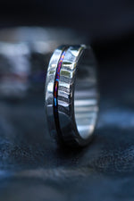 6mm women's customizable Lucia Damasteel ring stainless damascus ring