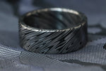 New pattern release Damasteel - Saga Odins Heimskringla Damascus steel ring (deep etch) 6-8mm Customizable ring! Damascus steel ring, damascus ring, genuine damascus mens rings