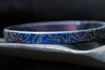 Blue and purple 8-10mm timascus bangle, zrti bracelet