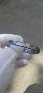 Raw stone 8-10mm timascus bracelet, zrti bangle