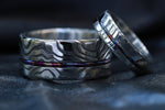 6mm women's customizable Lucia Damasteel ring stainless damascus ring