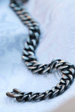 8mm stainless damascus curbchain bracelet, unisex damascus bracelet