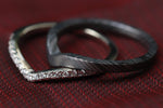 Stacking damascus band, women's wedding band nbzr