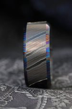 "GBC" Gray Black Color zrti timascus ring