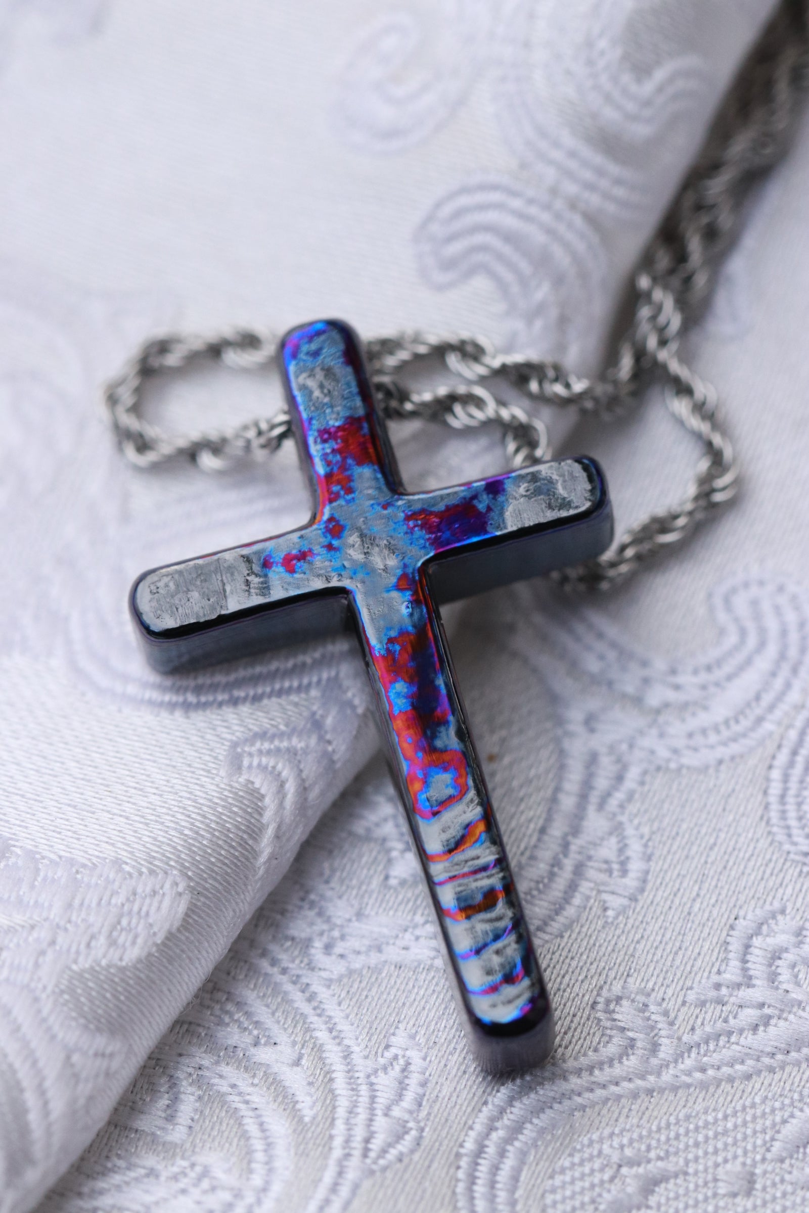 Small Timascus cross pendant – JBlunt Designs, Inc.