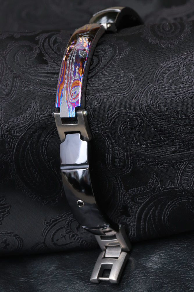 Timascus bracelet black titanium black diamond bracelet