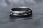 14k rose gold nbzr damascus domed wedding band