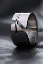 12mm Stainless Steel handmade ring hypoallergenic wedding band