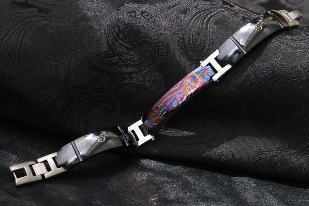 Timascus bracelet black titanium black diamond bracelet