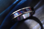 Grayson Channel ZrTi ring 5mm - 8mm wide timascus zrti ring, women's wedding band