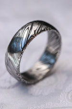 New pattern release Damasteel- Saga Odins Heimskringla Damascus steel ring (deep etch) 5-8mm Customizable ring! Damascus steel ring, damascus ring, genuine damascus mens rings