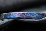 Blue and purple 8-10mm timascus bangle, zrti bracelet