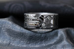 Lucia damasteel hybrid- Quill vs1 diamonds 10mm wide