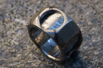 New* The cube" Limited Edition Series-12mm Timascus / Mokuti timascus & damasteel  ring,mens ring, mokuti ring, Damascus ring