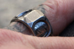 New* The cube" Limited Edition Series-12mm Timascus / Mokuti timascus & damasteel  ring,mens ring, mokuti ring, Damascus ring
