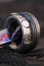 Hayabusa Piston - Black ZrTi,  ZrTi, damasteel, cobalt black titanium (SOLD)