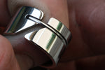 12mm Stainless Steel handmade ring hypoallergenic wedding band