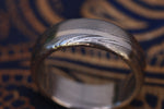 Damascus & gold - 14k white gold & stainless damasteel