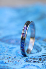 Channel Grayson ZrTi ring 2mm - 7mm wide timascus zrti ring women's