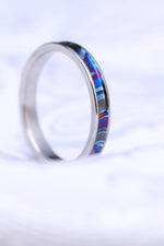 Channel Grayson ZrTi ring 2mm - 7mm wide timascus zrti ring women's