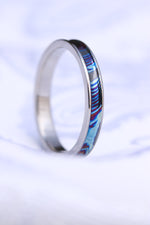 Channel Grayson ZrTi ring 2mm - 7mm wide timascus zrti ring women's