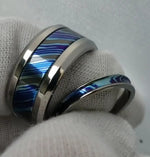 His & hers Grayson Ring set - ZrTi his and hers ring set (Grayson Blue)