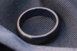 6mm domed black titanium / ZrTi , black timascus, zirconium titanium